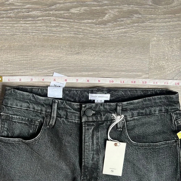 NEW Good American Good Classic High Waist Ankle Slim Jean Black 159 - Picture 7 of 12